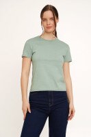 Футболка однотонна жіноча LAWA WBC02303 L Зелений shop (2000990453471)  Фото №0