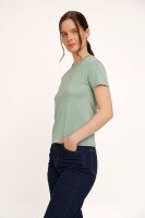 Футболка однотонна жіноча LAWA WBC02303 L Зелений shop (2000990453471)