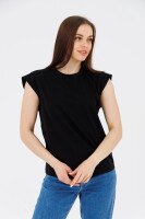 Футболка однотонна жіноча LAWA WTC02369 XS Чорний shop (2000990586513)