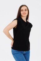 Футболка однотонна жіноча LAWA WTC02369 XS Чорний shop (2000990586513)  Фото №2
