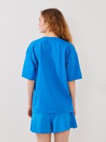 Футболка однотонна жіноча LAWA WBC0002301 XS Синій shop (2000999614279)  Фото №2