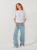 Футболка однотонна жіноча LAWA WBC02301 XS Світло-сірий меланж shop (2000999613838)  Фото №0