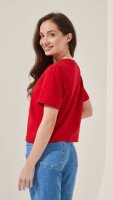 Футболка однотонна жіноча  LAWA WBC02311 XL Червоний shop (2000999153037)  Фото №1