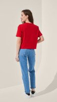 Футболка однотонна жіноча  LAWA WBC02311 XL Червоний shop (2000999153037)  Фото №3