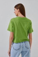 Футболка однотонна жіноча LAWA WBC02311 XS Оливковий shop (2000999164590)  Фото №3