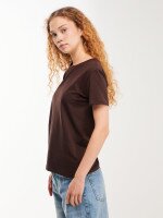 Футболка однотонна жіноча LAWA WBC02531 XS Шоколадний shop (2000999617157)  Фото №0