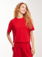 Футболка однотонна жіноча LAWA WBC02533 XS Червоний shop (2000999638060)