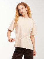 Футболка однотонна жіноча LAWA WTC02490 XS Світло-бежевий shop (2000999617065)  Фото №1