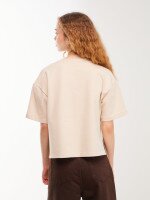 Футболка однотонна жіноча LAWA WTC02490 XS Світло-бежевий shop (2000999617065)  Фото №2