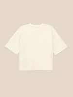 Футболка оверсайз однотонна жіноча LAWA WBC02538 M Молочний shop (2000999638534)  Фото №1