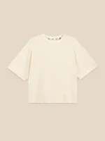 Футболка оверсайз однотонна жіноча LAWA WBC02538 M Молочний shop (2000999638534)