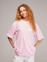 Футболка оверсайз з принтом жіноча LAWA P-WB02414 S Ніжно-рожевий shop (2000999648779)