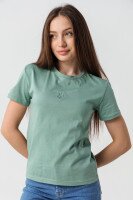 Футболка патріотична жіноча LAWA E-WB02318 XS Зелений shop (2000990504487)  Фото №0