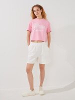 Футболка укорочена з принтом жіноча LAWA P-WB02418 XL Рожевий shop (2000999596216)  Фото №0