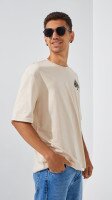Футболка з принтом чоловіча LAWA P-MB02335 3XL Бежевий shop (2000999214332)  Фото №2