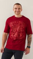 Футболка з принтом чоловіча LAWA P-MB02337 2XL Бордовий shop (2000999183041)