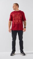 Футболка з принтом чоловіча LAWA P-MB02337 S Бордовий shop (2000999183003)  Фото №0