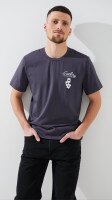 Футболка з принтом чоловіча LAWA P-MB02343 3XL Темно-сірий shop (2888000007834)