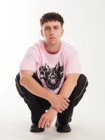 Футболка з принтом чоловіча LAWA P-MB02382 S Рожевий shop (2000999610295)  Фото №0
