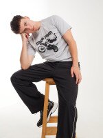 Футболка з принтом чоловіча LAWA P-MB02383 S  Світло-сірий shop (2000999615818)  Фото №0