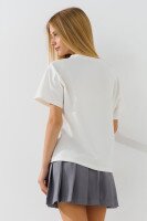 Футболка з принтом для дівчинки LAWA P-GB02304 122 см Молочний shop (2000990873361)  Фото №1