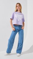 Футболка з принтом для дiвчинки LAWA P-GB02318 152 см Лавандовий shop (2000999293023)  Фото №0
