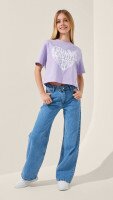 Футболка з принтом для дiвчинки LAWA P-GB02318 134 см Лавандовий shop (2000999292996)  Фото №0