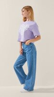Футболка з принтом для дiвчинки LAWA P-GB02318 134 см Лавандовий shop (2000999292996)  Фото №2