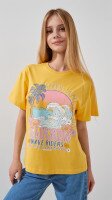 Футболка з принтом для дівчинки LAWA P-GB02319 134 см Жовтий shop (2000999189685)