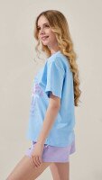 Футболка з принтом для дiвчинки LAWA P-GB02321 158 см Блакитний shop (2000999215131)  Фото №2