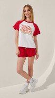 Футболка з принтом для дiвчинки LAWA P-GB02324 158 см Молочний shop (2000999230295)  Фото №0