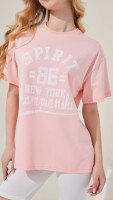 Футболка з принтом для дiвчинки LAWA P-GB02328 140 см Рожевий shop (2000999213663)  Фото №1