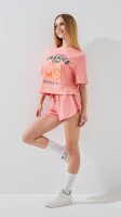Футболка з принтом для дiвчинки LAWA P-GB02329 134 см Персиковий shop (2888000018236)  Фото №2