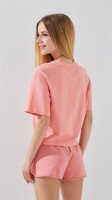Футболка з принтом для дiвчинки LAWA P-GB02329 134 см Персиковий shop (2888000018236)  Фото №3