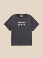 Футболка з принтом для дiвчинки LAWA P-GB02352 134 см Графітовий shop (2000999641947)