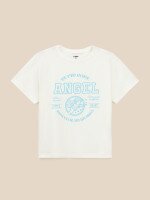 Футболка з принтом для дiвчинки LAWA P-GB02353 140 см Молочний shop (2000999633355)