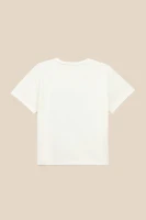 Футболка з принтом для дiвчинки LAWA P-GB02353 158 см Молочний shop (2000999633386)  Фото №1