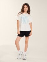 Футболка з принтом для дiвчинки LAWA P-GB02353 140 см Молочний shop (2000999633355)  Фото №0