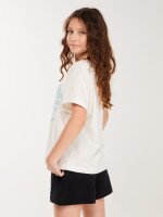 Футболка з принтом для дiвчинки LAWA P-GB02353 134 см Молочний shop (2000999633348)  Фото №1