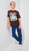 Футболка з принтом для хлопчика LAWA P-BB02316 134 см Шоколад shop (2000999233661)  Фото №0