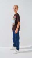 Футболка з принтом для хлопчика LAWA P-BB02316 134 см Шоколад shop (2000999233661)  Фото №2
