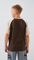 Футболка з принтом для хлопчика LAWA P-BB02317 134 см Шоколадно-молочний shop (2888000011497)  Фото №3
