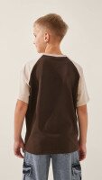 Футболка з принтом для хлопчика LAWA P-BB02317 134 см Шоколадно-молочний shop (2888000011497)  Фото №3