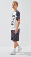 Футболка з принтом для хлопчика LAWA P-BB02318 164 см Графітовий shop (2000999239724)  Фото №2