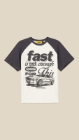 Футболка з принтом для хлопчика LAWA P-BB02318 164 см Графітовий shop (2000999239724)