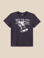 Футболка з принтом для хлопчика LAWA P-BB02345 146 см Графітовий shop (2000999633294)