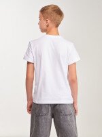 Футболка з принтом для хлопчика LAWA P-BB02347 140 см Білий shop (2000999629730)  Фото №2