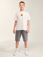 Футболка з принтом для хлопчика LAWA P-BB02349 140 см Молочний shop (2000999633096)  Фото №0