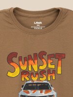 Футболка з принтом для хлопчика LAWA P-BB02350 146 см Пісочний shop (2000999655081)  Фото №0
