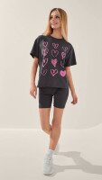 Футболка з принтом HURTS для дiвчинки LAWA P-GB02320 146 см Графітовий shop (2000999176456)  Фото №0